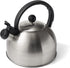 Diamond Home 2.5 Liter Stainless Steel Whistling Tea Kettle - Modern Stainless Steel Whistling Tea Pot for Stovetop with Cool Grip Ergonomic Handle - Silver