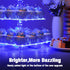 YestBuy 3 Tier Square Cupcake Stand - Premium Cupcake Holder - Acrylic Cupcake Tower Display - Cady Bar Party D©cor + LED Light String - Ideal for Weddings, Birthday Parties( Blue Light)