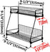 2-Tier Bathroom Countertop Organizer -Cosmetic Organizer- Makeup Organizer Holder for Bathroom -Kitchen Organizer Storage Wire Shelves Basket (Black)