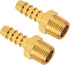 SUNGATOR Brass Hose Fitting, Adapter, 3/8" Barb x 3/8" NPT Male Pipe (2-Pack)