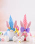 2PCS Bunny Easter Gnome Plush Easter Decorations Handmade Rabbit Dolls Easter Gifts for Kids Elf Home Ornaments for Living Room Easter Table Decor Spring Holiday Decor 14 Inches Pink and Blue