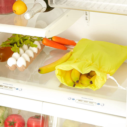 RSVP International Food Safe Nylon Banana Freshness Storage Bag, 11.5 x 13.75, Yellow