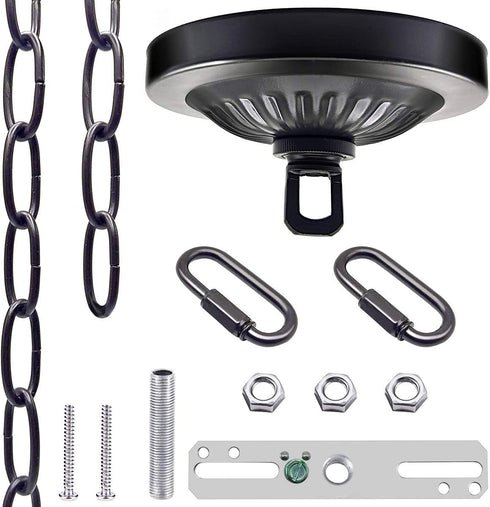 ECUDIS Light Fixture Canopy Kit, 5 Inches Diameter and 6 Feet Pendant Light Chain Includes Mounting Hardware for Chandelier or Swag Light Fixtures, Max Fixture Load of 50 Pounds (Oil Rubbed Bronze)