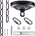 ECUDIS Light Fixture Canopy Kit, 5 Inches Diameter and 6 Feet Pendant Light Chain Includes Mounting Hardware for Chandelier or Swag Light Fixtures, Max Fixture Load of 50 Pounds (Oil Rubbed Bronze)