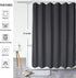 AooHome Waffle Weave Patttern Polyester Shower Curtain with Weighted Hem, Standard Size Heavy Duty Shower Curtain with Hooks, Charcoal, 72x72 Inch