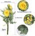 HUAESIN Fake Flowers 2 Pcs Artificial Rose Baby Breath Flowers Bouquet Yellow Plastic Eucalyptus Leaves for Wedding Bouquets Hotel Office Home Art Hall Garden Table Centerpieces Decor