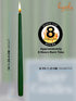 Hyoola 12 Pack Tall Taper Candles - 10 Inch Hunter Green Dripless, Unscented Dinner Candle - Paraffin Wax with Cotton Wicks - 8 Hour Burn Time
