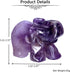 CrystalTears 2" Amethyst Crystal Gemstone Elephant Figurine Hand Carved Reiki Healing Crystals Pocket Gemstones Elephant Statue for Meditation Peace Protective Home Office Decor Gift for Chrismas
