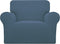 Easy-Going Stretch Chair Sofa Slipcover 1-Piece Couch Sofa Cover Furniture Protector Soft with Elastic Bottom for Kids, Pet. Spandex Jacquard Fabric Small Checks (Chair, Bluestone)