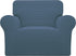 Easy-Going Stretch Chair Sofa Slipcover 1-Piece Couch Sofa Cover Furniture Protector Soft with Elastic Bottom for Kids, Pet. Spandex Jacquard Fabric Small Checks (Chair, Bluestone)
