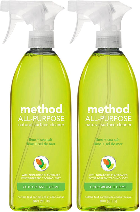 Method All Purpose Natural Surface Cleaning Spray - 28 oz - Lime + Sea Salt - 2 pk