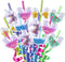 Glitter Straws for Party Favors - Glittery Straws for Kids Daughters Birthday Party Supplies Goodie Gift Bags, 20pcs Unicorn Heart Shaped Sparkly Reusable Straws for Girls Bday Pool Party Decorations