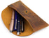 Londo Genuine Leather Retro Pen and Pencil Case - Metal Snap Fastener, Pencil Pouch Stationery Bag