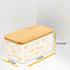 Lumicook porcelain butter dish with lid, Natural bamboo lid, seal included for airtight butter dish, butter holder easily fits 2 sticks of butter