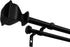 Exclusive Home Curtains Napoleon Double Curtain Rod and Finial Set, 36-72, Matte Black