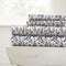 Linen Market 4 Piece Patterned Sheet Set, Queen, Burst of Vines Navy