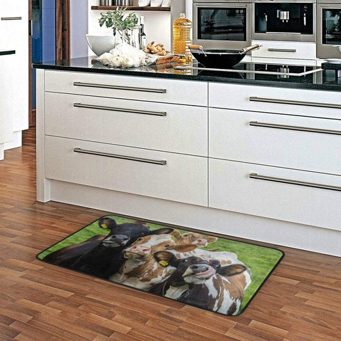 Cushioned Kitchen Mat Large Kitchen Floor Mats for in Front of Sink Waterproof Non-Slip Three Cute Cow Kitchen Mats and Rugs Anti-Fatigue Comfort Floor Mat,40" x 20"
