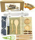 MOLAD 18 Pcs Sushi Making Kit For Beginners, Bamboo Sushi Mat, All In One Sushi Bazooka Maker with Bamboo Mats, Bamboo Chopsticks, Paddle, Sushi Knife, Chopsticks Holder, DIY Sushi Roller Machine