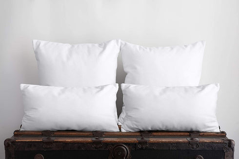 Utopia Bedding Throw Pillows Insert (Pack of 4, White) - 12 x 20 Inches Bed and Couch Pillows - Indoor Decorative Pillows