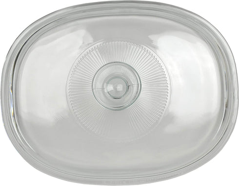 Corningware F-12C 1.5 Quart Oval Glass Lid for 1.5 Quart French White Oval Bakeware Dish Without Handles (Dish Sold Separately)