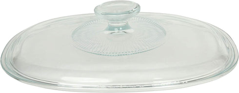 Corningware F-12C 1.5 Quart Oval Glass Lid for 1.5 Quart French White Oval Bakeware Dish Without Handles (Dish Sold Separately)
