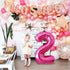 2nd Birthday Decorations for Girls, TWO SWEET Number 2 Foil Balloon, Dancing Girl Cake Toppers, Confetti Balloons for Second Birthday Party Supplies