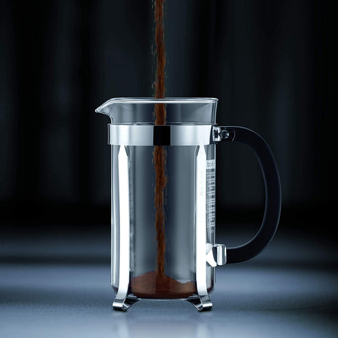 BODUM 1928-57, Matte Chrome Chambord 8-Cup Coffee Maker, 34-Ounce, 34 Oz