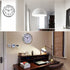 hito Modern Silent Wall Clock Non Ticking 10 inch Sweep Movement Aluminum Frame Glass Cover, Decorative for Kitchen, Living Room, Bedroom, Bathroom, Bedroom, Office
