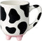 Boston Warehouse Udderly Cow Non-Skid Silicone Feet Ceramic Mug, 1 Count (Pack of 1), White, Black, Pink