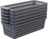 Leendines Small Plastic Storage Baskets, 6 Packs Small Office Baskets