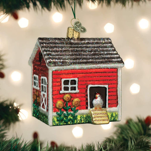 Old World Christmas Chicken Coop