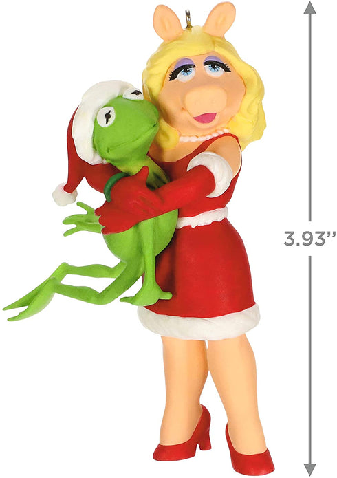 Hallmark Keepsake Christmas Ornament 2021, The Muppets Kermit and Miss Piggy Kermit's Holiday Hug