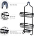 Sanduby Hanging Shower Caddy Basket, Aluminum Rustproof Shower Racks over Shower Head, Detachable Lightweight Shower Organizer Hanging Shower Storage Rack with Soap Dish, Black, 11.8" x 4.7" x 25.2"