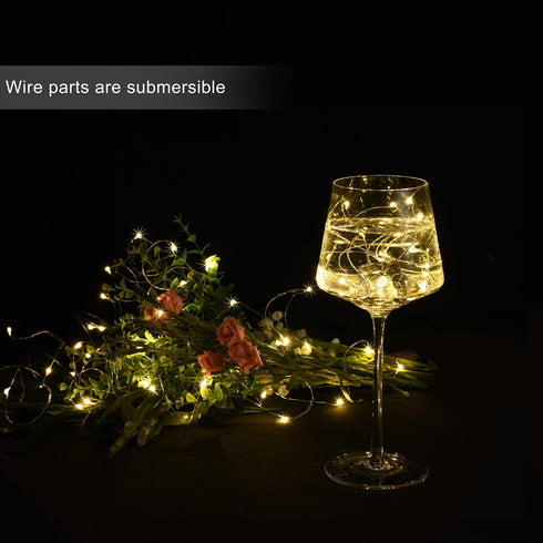 20 Pack Each 30 LED Fairy Lights Battery Operated,5ft Silver Wire Warm White Mason Jar Lights,Firefly Mini Led String Lights for Mason Jars Party Crafts Wedding Décor