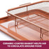 Gotham Steel Crisper Tray for Oven, 2 Piece Nonstick Copper Crisper Tray and Basket, Air Fry in your Oven, Great for Baking and Crispy Foods, As Seen on TV Extra Large Size, 13.4 x 11.4