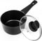 Sakuchi Sauce Pan with Lid 2 Quart Nonstick Small Cooking Soup Pot for Induction,Gas, Black
