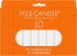 HS Candle 10 pcs White Unscented 4 Inch Taper Candles, Household General Usage, Emergency & More