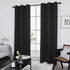 Deconovo Solid Room Darkening Thermal Insulated Blackout Grommet Window Curtain Living Room, Black, 42x95 Inch, 1 Panel
