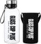 Kawfle 32 Oz Glass Water Bottle - Large Wide Mouth Borosilicate Reusable Drinking Bottles With Sleeve, BPA Free