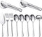 Serving Utensils Include Large Serving Spoons Slotted Serving Spoons Serving Forks Serving Tongs Soup Ladle and Pie Server Buffet Catering Serving Utensils for Dishwasher Safe (Silver, 10)