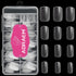 AORAEM Short Square Oval Nail Tips,240Pcs Full Matte Artificial Full Cover Soft Clear False Gel Nail Tips 10 Sizes with Box for Home DIY Nail Salon
