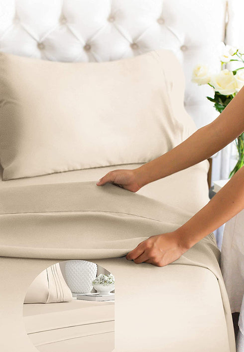 Twin Sheet Set - 3 Piece - College Dorm Room Bed Sheets - Hotel Luxury Bed Sheets - Extra Soft Sheets - Deep Pockets - Easy Fit - Breathable & Cooling Sheets Bed Sheets - Twin - Twin Mattress Sheets