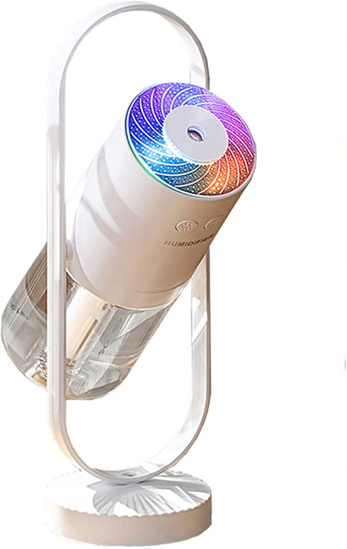 fuliying Cool mist humidifier-Portable mini humidifier with led lights,usb portable air humidifier ultra-quiet, Suitable for Babies, Kids, Indoor, Bedroom, Office, Car, Travel (White)