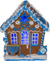 Kurt Adler 8" White and Blue Festive Hanukkah Gingerbread LED House Tabletop Decor