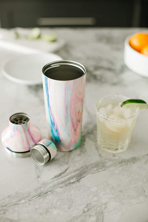 Simple Modern Cocktail Martini Shaker with Jigger Lid Gift Set | Vacuum Insulated Boston Mixer Stainless Steel | Compatible with Classic Tumbler Collection | Winter White
