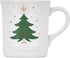 Le Creuset Stoneware Noel Collection: Tree Mug, 14 oz, White w/Applique