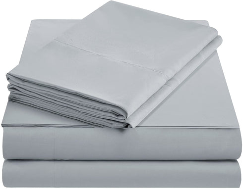 Comfort Spaces Coolmax Moisture Wicking Sheet Set Super Soft, Fade Resistant, 16" Deep Pocket, All Around Elastic - Warm Weather Cooling Sheets for Night Sweats, California King, Grey 4 Piece