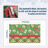 Table Placemats Kitchen Dining Place Mats Wipeable Dinner Mats Green Christmas New Year Table Mat Square, Set of 4 Washable Placemat, 45 x 30 cm