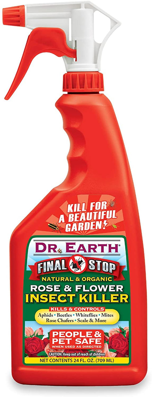 Dr. Earth 8008 Ready to Use Rose and Flower Insect Killer, 24-Ounce
