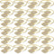 Set of 24 Napkin Rings Wedding Napkin Holder Metal Leaves Napkins Holder Rhinestone Napkin Buckle for Wedding,Mothers Day, Party Celebrate Festival Dinner Table Decoration (Gold)
